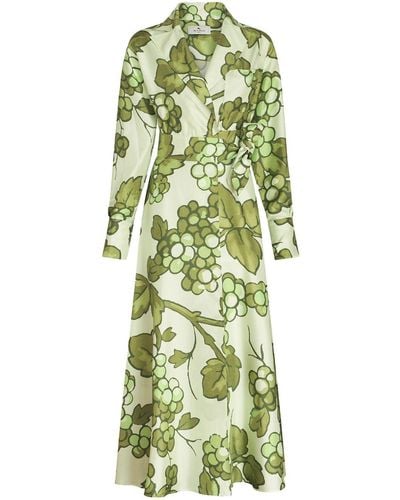 Etro Maxi-jurk Met Fruitprint - Groen