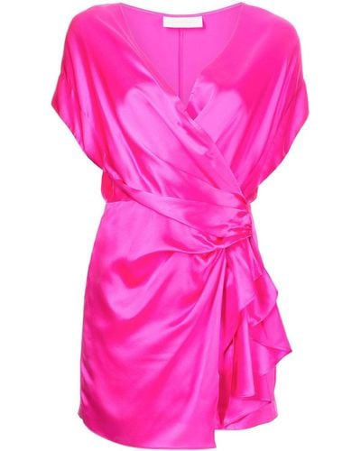 Michelle Mason Draped-detail Mini Dress - Pink