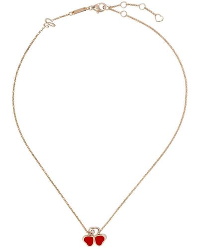 Chopard ハッピーハート ウィング ダイヤモンド ネックレス 18kローズゴールド - マルチカラー