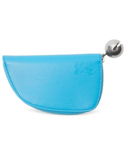 Burberry Shield Bell-charm Wallet - Blue