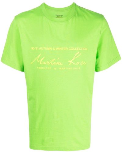 Martine Rose T-shirt en coton à logo imprimé - Vert