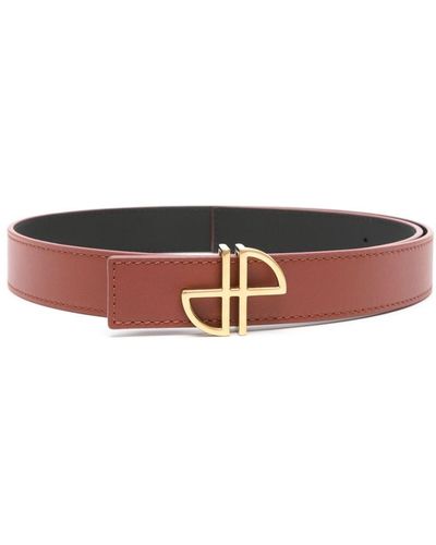 Patou Jp-buckle Leather Belt - White
