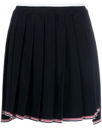 Thom Browne Full Needle Knitted Pleated Skirt - Black