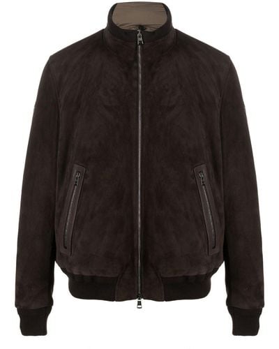 Moncler Fayal Leather Jacket - Black