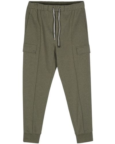 Peserico Jersey tapered track pants - Verde