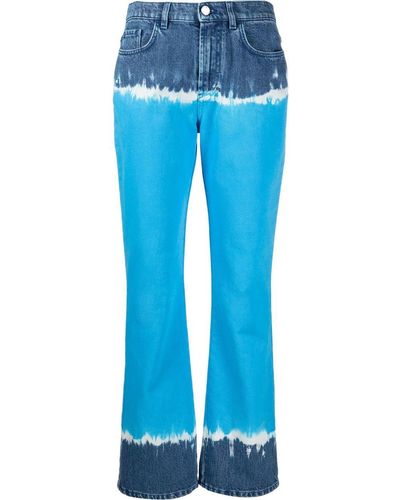 Alberta Ferretti Jeans Met Tie-dye Print - Blauw