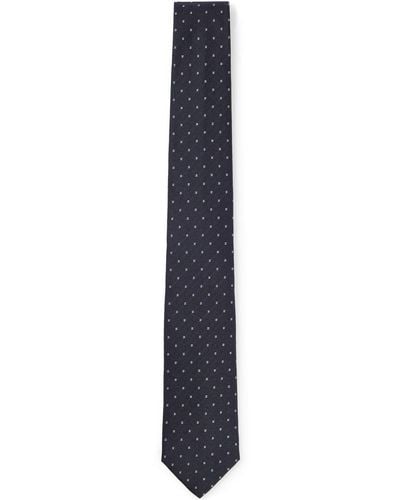 BOSS Cravatta con effetto jacquard - Blu