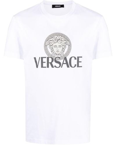 Versace T-Shirt mit Medusa-Print - Weiß