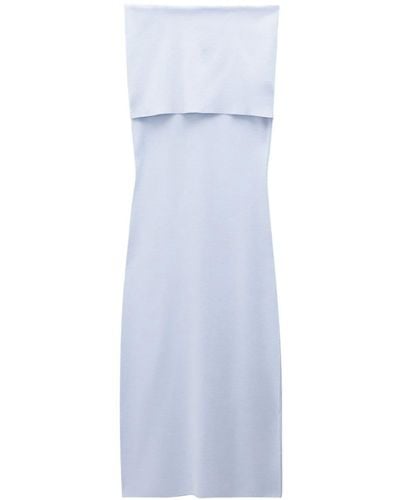 Filippa K Folded Off-shoulder Midi Dress - White