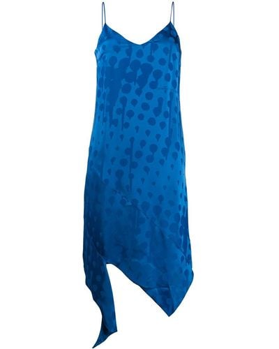 Off-White c/o Virgil Abloh Jacquard-woven Slip Dress - Blue