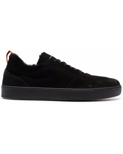 Henderson Almond Toe Lace-up Sneakers - Black