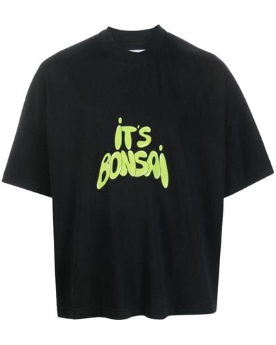 Bonsai Camiseta con logo estampado - Negro