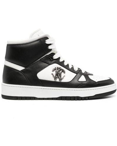 Roberto Cavalli Leren Sneakers - Zwart
