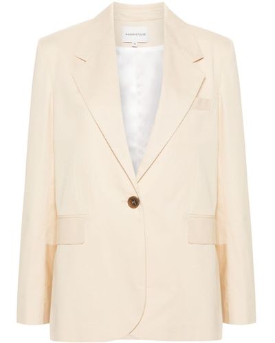 Maison Kitsuné Tailored Cotton Blazer - Natural