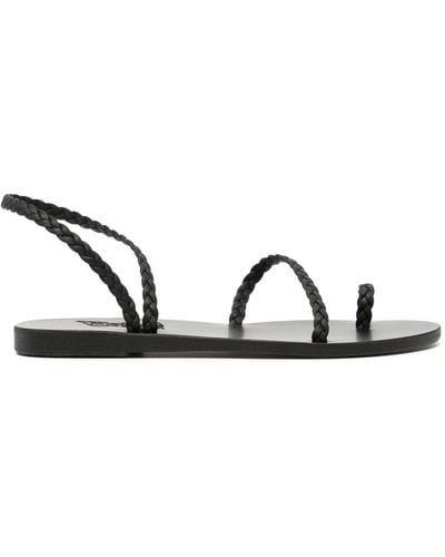 Ancient Greek Sandals Sandalias Eleftheria con puntera abierta - Negro