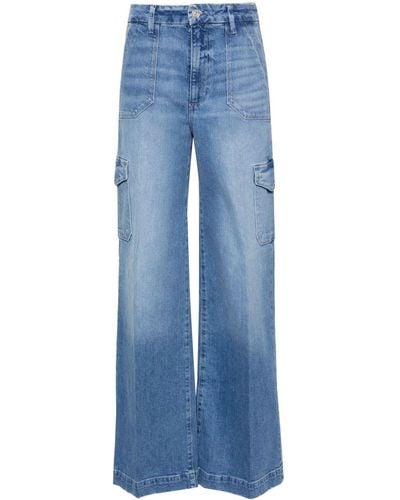 PAIGE Harper Jeans mit weitem Bein - Blau