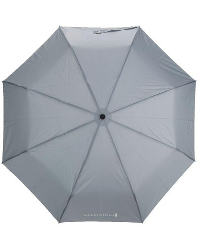 Mackintosh Ayr Regenschirm mit Logo-Print - Grau