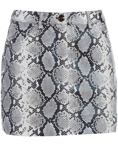 Apparis Gretchen Leather Skirt - Grey