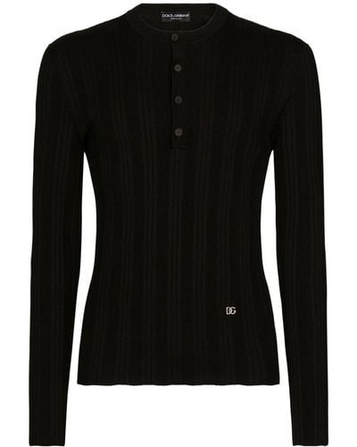 Dolce & Gabbana Camiseta con parche del logo - Negro