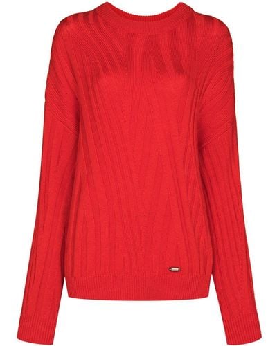 032c Zen Ribbed-knit Jumper - Red