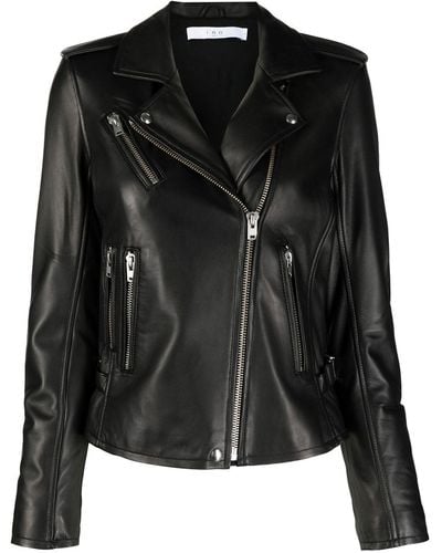 IRO Notched-lapels Biker Jacket - Black