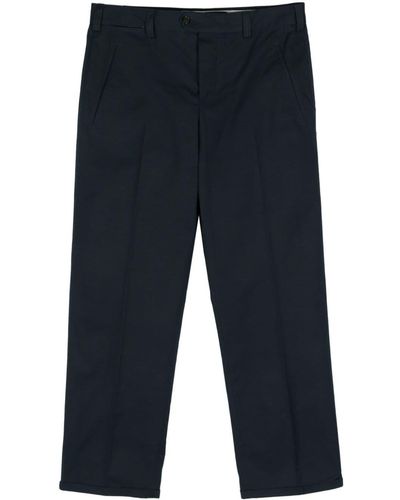 PT Torino Pressed-crease tapered trousers - Azul