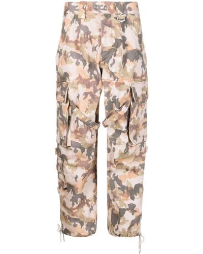 Isabel Marant Neutral Elore Camouflage Cargo Trousers - Natural
