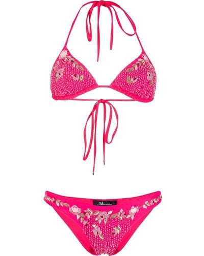 Blumarine Set bikini con decorazione - Rosa