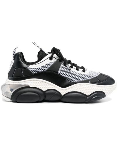 Moschino Chunky-sole Mesh-panel Sneakers - Black