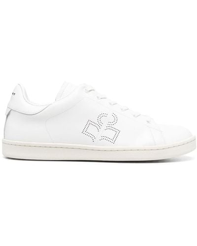 Isabel Marant Perforated Leather Low-top Sneakers - White
