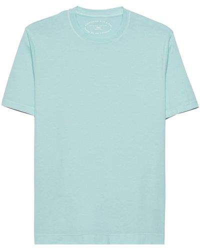 Fedeli Short-sleeve cotton T-shirt - Blu