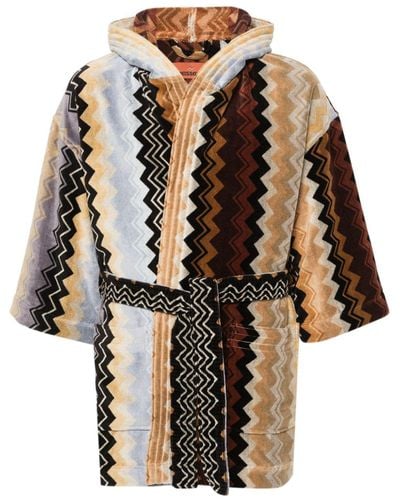 Missoni Badjas Met Zigzag-patroon - Zwart