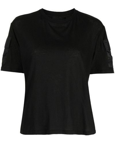 Cynthia Rowley カーゴポケット Tシャツ - ブラック
