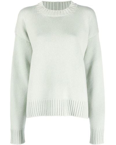 Jil Sander Fine Knit Cotton-cashmere Sweater - Green