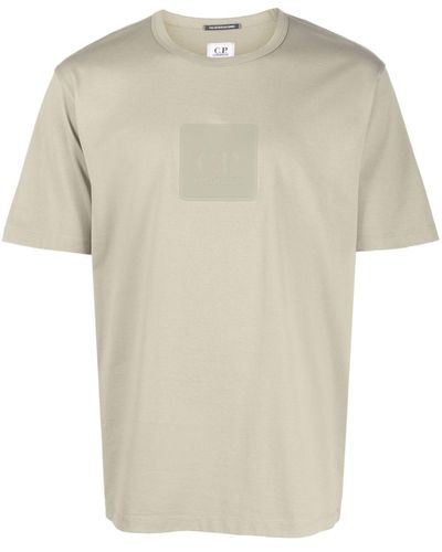 C.P. Company Logo-patch Cotton-jersey T-shirt - Natural