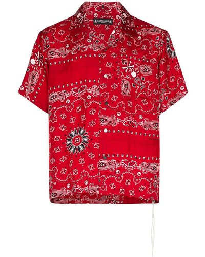Mastermind Japan Bandana Print Shirt - Red