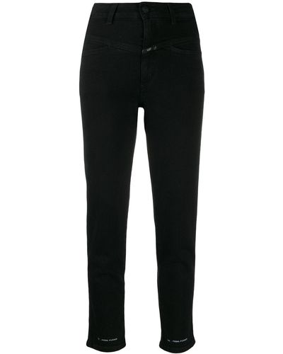 Closed High Waisted Cropped Jeans - Black