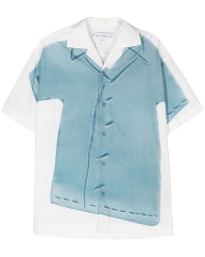 JW Anderson Overhemd Met Print - Blauw
