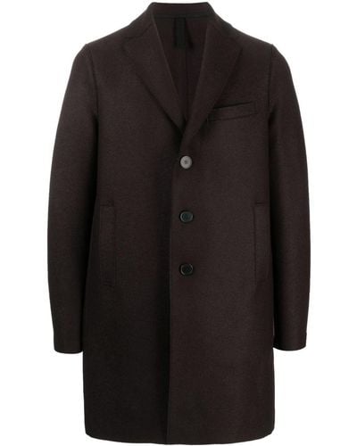 Harris Wharf London Manteau en laine vierge à simple boutonnage - Noir