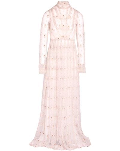 Giambattista Valli Besticktes Tüllkleid - Pink