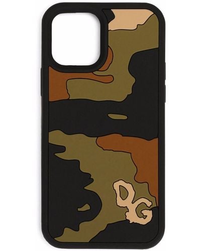 Dolce & Gabbana Camouflage-print Iphone 12 Pro Max Case - Black