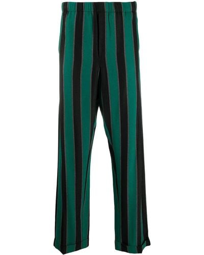 Wales Bonner Pantalon ample à rayures - Vert