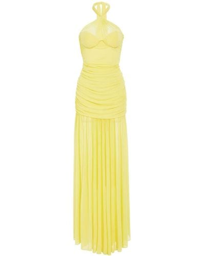 retroféte Maisie Halterneck Dress - Yellow