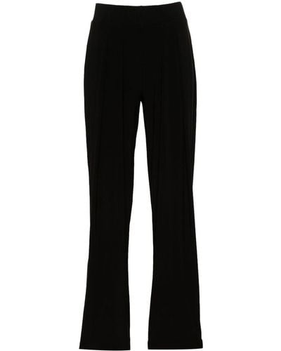 Norma Kamali Low-waist Tapered Trousers - Black