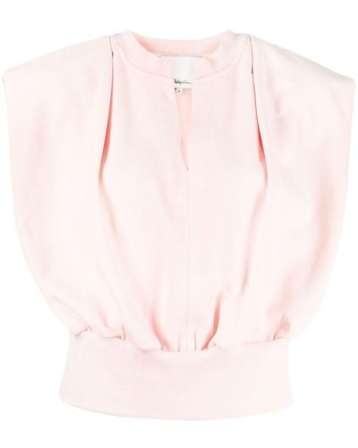 3.1 Phillip Lim French Terry Cotton Blouse - Pink