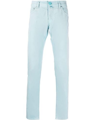 Jacob Cohen Pantalon en coton stretch à coupe droite - Bleu