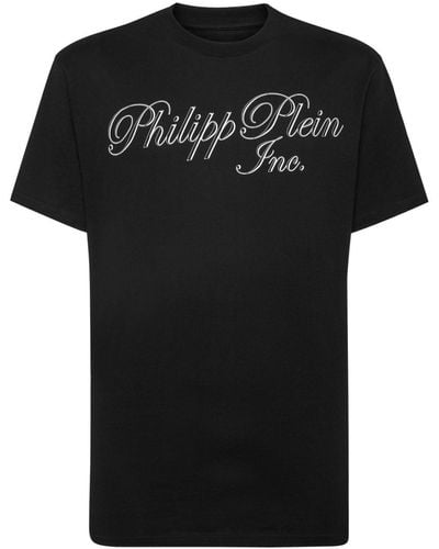 Philipp Plein T-Shirt mit Logo-Print - Schwarz