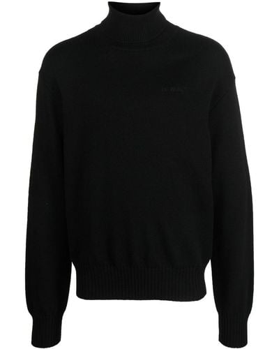 Off-White c/o Virgil Abloh Wool Turtle-neck Sweater - Black