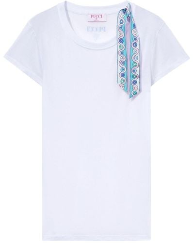 Emilio Pucci Katoenen T-shirt Met Print - Wit