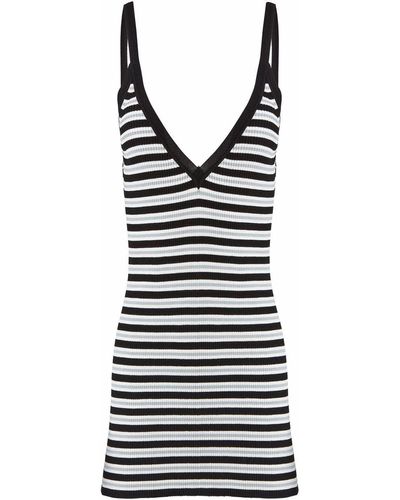 Carolina Herrera Ribgebreide Tanktop - Zwart